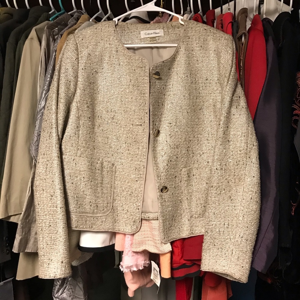 Calvin Klein Patch Pockets Three Buttons Jacket S… - image 1